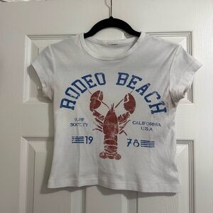 Urban Outfitters White Rodeo Beach Graphic Tee